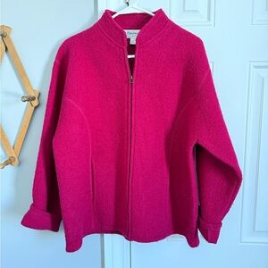 Women's Fuchsia Wool Jacket